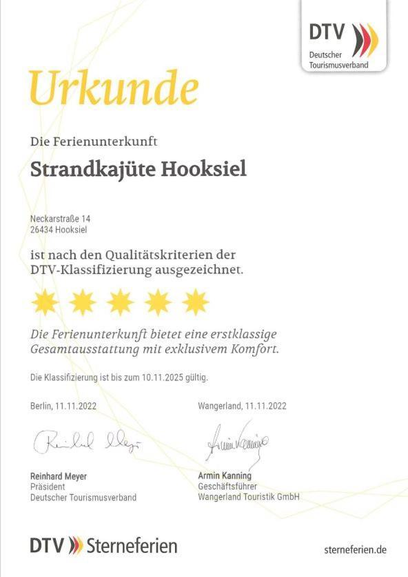 Strandkajuete Hooksiel Schillig Exteriér fotografie